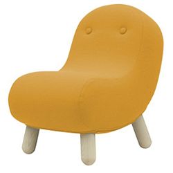 Žluté křeslo Softline Bob Eco Cotton Yellow