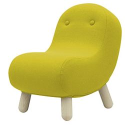 Žluté křeslo Softline Bob Felt Melange Yellow