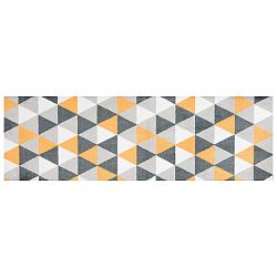Žlutě vzorovaný běhoun White Label Geo, 70 x 50 cm
