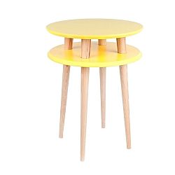 Žlutý konferenční stolek Ragaba UFO, Ø 45 cm