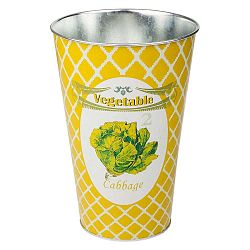 Žlutý kovový kyblík Vegetables, ø 16 cm