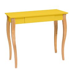 Žlutý psací stůl Ragaba Lillo, délka 85 cm