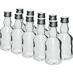 10dílná sada skleněných lahví s víčkem, 50 ml