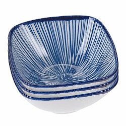 3dílná sada porcelánových misek, modrá