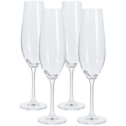 4dílná sada sklenic na šampaňské, 260 ml