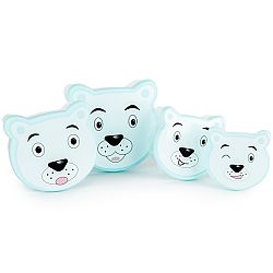 4dílná sada svačinových dóz Bear, modrá
