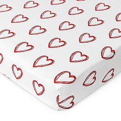 4Home jersey prostěradlo In love , 100 x 200 cm