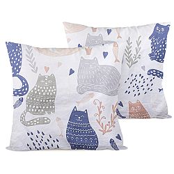 4home Povlak na polštářek Nordic Cats