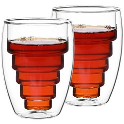 4home Termo sklenice Pyramide Hot&Cool, 250 ml, 2 ks