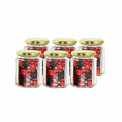 6dílná sada sklenic s víčkem na zavařování, 278 ml