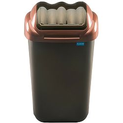 Aldotrade Odpadkový koš FALA 30 l, černá/zlatá
