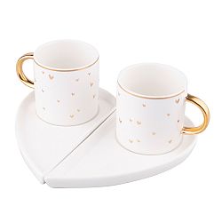 Altom 2dílná sada šálku s podšálkem Heart, 150 ml