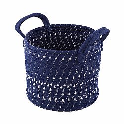 Altom Bavlněný kulatý košík Dark blue, 22 x 18 cm