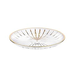 Altom Mělký skleněný talíř Venus gold, 25 cm