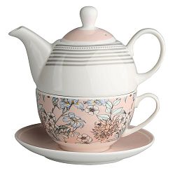 Altom Porcelánová konvička se šálkem Pink Flowers