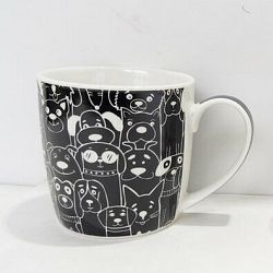 Altom Porcelánový hrnek Black dog, 250 ml