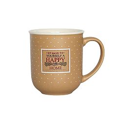 Altom Porcelánový hrnek Happy Home 300 ml, béžová