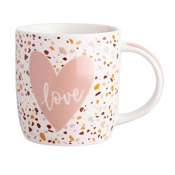 Altom Porcelánový hrnek Pink Heart, 300 ml