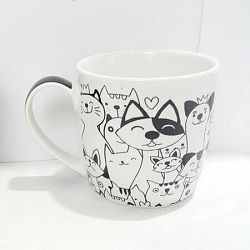 Altom Porcelánový hrnek White cat, 250 ml
