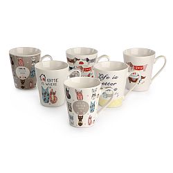 Altom Sada porcelánových hrnků Animals 290 ml, 6 ks