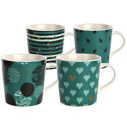 Altom Sada porcelánových hrnků Emerald 450 ml, 