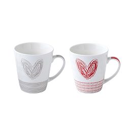Altom Sada porcelánových hrnků Srdce 280 ml, 2 ks