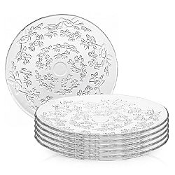 Altom Sada skleněných talířů Flora 24,5 cm, 6 ks