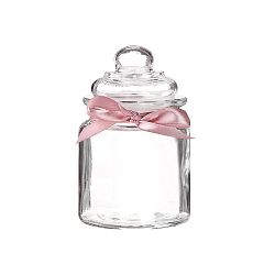 Altom Skleněná dóza Paris Rose 300 ml, růžová stuha