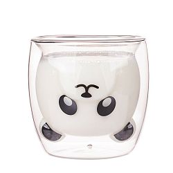 Altom Skleněný hrnek Panda, 260 ml