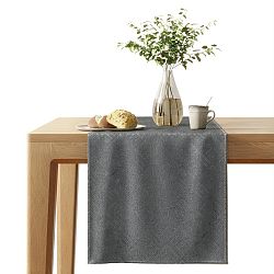 AmeliaHome Běhoun Caspe ocelová, 40 x 140 cm