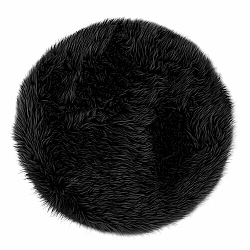AmeliaHome Kožešina Dokka černá, pr. 60 cm