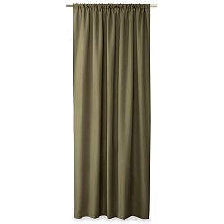AmeliaHome Závěs Oxford Pleat khaki, 140 x 250 cm