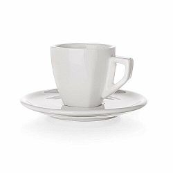 Banquet Šálek s podšálkem square ALBA 120 ml, bílá