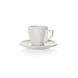 Banquet Šálek s podšálkem square ALBA 60 ml, bílá
