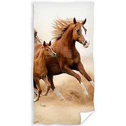 BedTex Osuška Kůň Ryzák a hříbě, 70 x 140 cm
