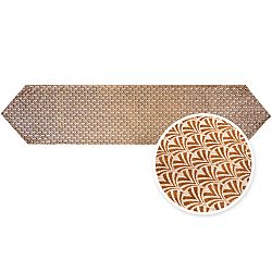 Běhoun na stůl Velvet Ornament hnědá, 32 x 150 cm