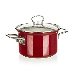 Belis Smaltovaný hrnec s poklicí, 16 cm