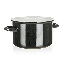 Belis Smaltovaný hrnec Standard 20 cm, černá