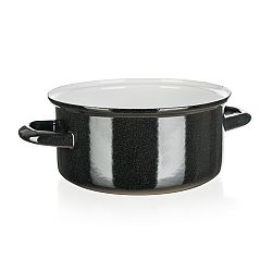 Belis Smaltovaný kastrol Standard 20 cm, černá