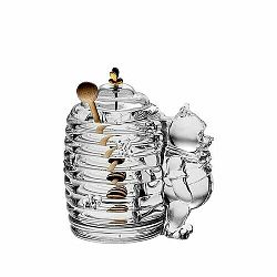 Bohemia Crystal Skleněná dóza na med Medvídek, 