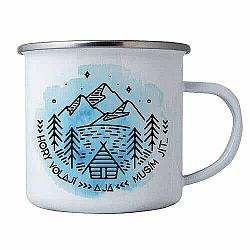 Bohemia Gifts Plechový hrnek - Hory volají, 350 ml