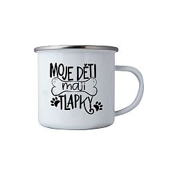 Bohemia Gifts Plechový hrnek - Tlapky, 350 ml