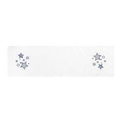 Boma Trading Vánoční běhoun Blue stars, 40 x 140 cm
