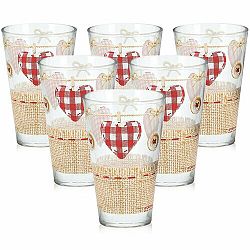 Cerve Sklenice Valentina 310 ml, 6 ks