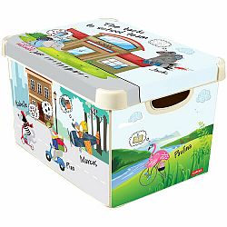Curver Dekorační úložný box Back to school L, 22 l