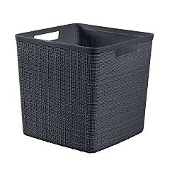 Curver Košík Jute kostka, tm. šedá