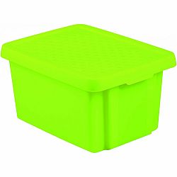Curver Úložný box Essentials s víkem 16 l, zelená 