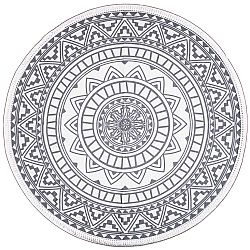 Dakls Kusový koberec Mandala šedá, 82 cm