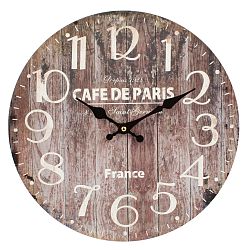 Dakls Nástěnné hodiny Wood hnědá, pr. 34 cm