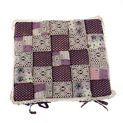 Dakls Sedák Patchwork fialová, 40 x 40 cm